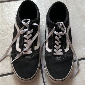 Vans Black & White Old Skool Skate Shoes